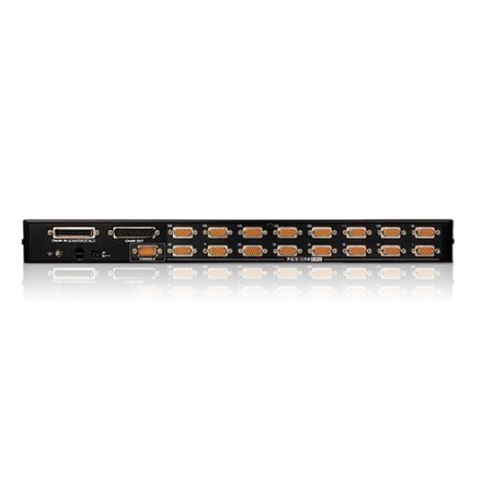 Aten CS1716A 16-Port PS/2-USB VGA KVM Switch with Daisy-Chain Port and USB Peripheral Support Aten | 16-Port PS/2-USB VGA KVM Sw Aten CS1716A 16-Port PS/2-USB VGA KVM Switch with Daisy-Chain Port and USB Peripheral Support Aten | 16-Port PS/2-USB VGA KVM Sw