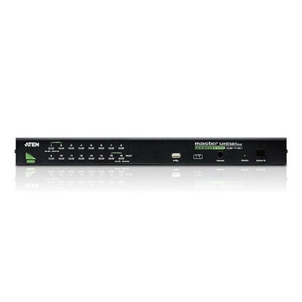 Aten CS1716A 16-Port PS/2-USB VGA KVM Switch with Daisy-Chain Port and USB Peripheral Support Aten | 16-Port PS/2-USB VGA KVM Sw Aten CS1716A 16-Port PS/2-USB VGA KVM Switch with Daisy-Chain Port and USB Peripheral Support Aten | 16-Port PS/2-USB VGA KVM Sw