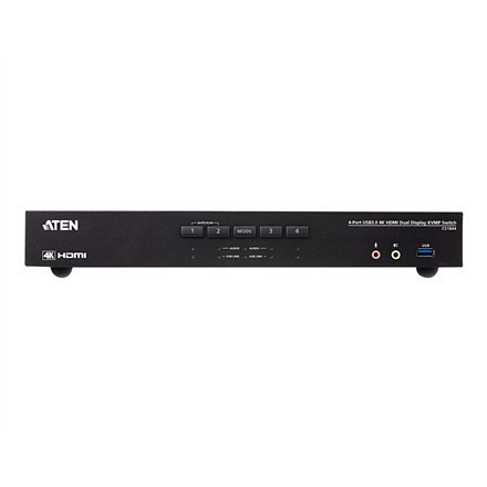 Aten CS1844-AT-G 4-Port True 4K HDMI Dual-View KVM Switch with Audio & USB 3.0 Hub | Aten Aten CS1844-AT-G 4-Port True 4K HDMI Dual-View KVM Switch with Audio & USB 3.0 Hub | Aten