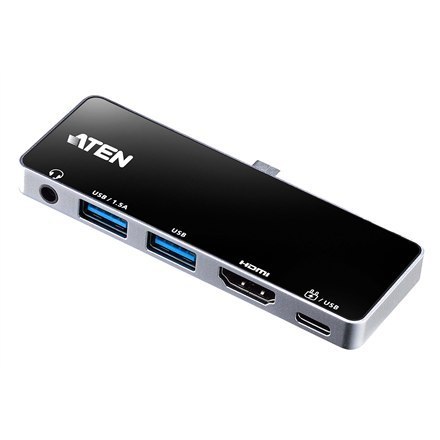 Aten UH3238 USB-C Travel Dock with Power Pass-Through Aten | USB-C Travel Dock with Power Pass-Through | UH3238-AT | Dock | Port Aten UH3238 USB-C Travel Dock with Power Pass-Through Aten | USB-C Travel Dock with Power Pass-Through | UH3238-AT | Dock | Port