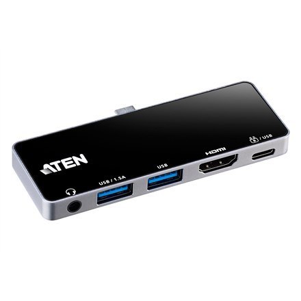 Aten UH3238 USB-C Travel Dock with Power Pass-Through Aten | USB-C Travel Dock with Power Pass-Through | UH3238-AT | Dock | Port Aten UH3238 USB-C Travel Dock with Power Pass-Through Aten | USB-C Travel Dock with Power Pass-Through | UH3238-AT | Dock | Port