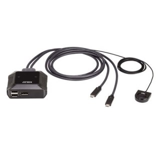 Aten US3312 2-Port USB-C 4K DisplayPort KVM Switch with Remote Port Selector Aten | 2-Port USB-C 4K DisplayPort KVM Switch with