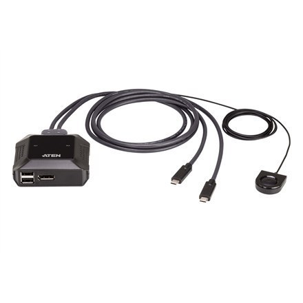 Aten US3312 2-Port USB-C 4K DisplayPort KVM Switch with Remote Port Selector Aten | 2-Port USB-C 4K DisplayPort KVM Switch with Aten US3312 2-Port USB-C 4K DisplayPort KVM Switch with Remote Port Selector Aten | 2-Port USB-C 4K DisplayPort KVM Switch with
