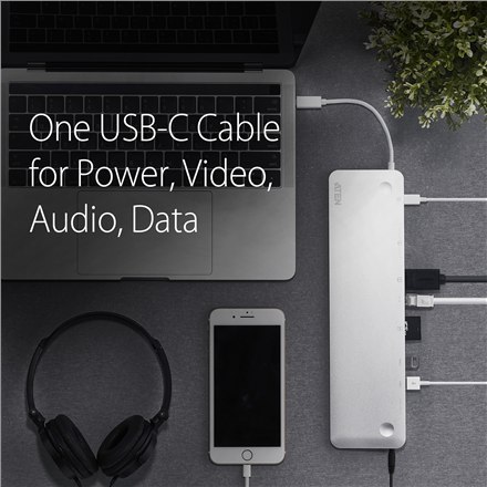 Aten USB-C Multiport Dock with Power Pass-Through Aten | USB-C | USB-C Multiport Dock with Power Pass-Through Aten USB-C Multiport Dock with Power Pass-Through Aten | USB-C | USB-C Multiport Dock with Power Pass-Through