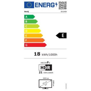 Benq | EX240N | 23,8 " | VA | FHD | 16:9 | 4 ms | 250 cd/m² | Czarny | Porty HDMI w ilości 1 | 165 Hz