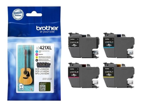 Black Yellow Cyan Magenta Ink cartridge 500 pages 421XL Brother LC Black Yellow Cyan Magenta Ink cartridge 500 pages 421XL Brother LC