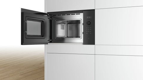 Bosch | BFL524MB0 | Kuchenka mikrofalowa | Do zabudowy | 20 L | 800 W | Czarny Bosch | BFL524MB0 | Kuchenka mikrofalowa | Do zabudowy | 20 L | 800 W | Czarny