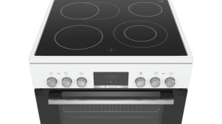 Bosch | Cooker | HKR39A220U | Hob type Vitroceramic | Oven type Electric | White | Width 60 cm | Electronic ignition | Grilling