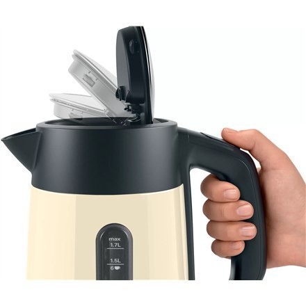 Bosch | Czajnik | TWK4P437 | Elektryczny | 2400 W | 1,7 L | Stal szlachetna | Beżowy Bosch | Czajnik | TWK4P437 | Elektryczny | 2400 W | 1,7 L | Stal szlachetna | Beżowy