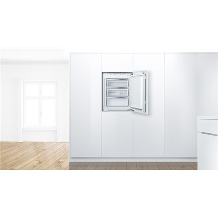 Bosch | GIV11AFE0 | Freezer | Energy efficiency class E | Upright | Built-in | Height 71.2 cm | Total net capacity 72 L | White