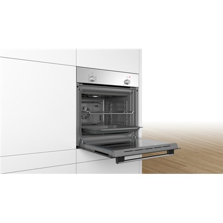 Bosch | HBF010BR3S | Oven | 66 L | Multifunctional | Manual | Knobs | Height 59.5 cm | Width 59.4 cm | Stainless steel Bosch | HBF010BR3S | Oven | 66 L | Multifunctional | Manual | Knobs | Height 59.5 cm | Width 59.4 cm | Stainless steel