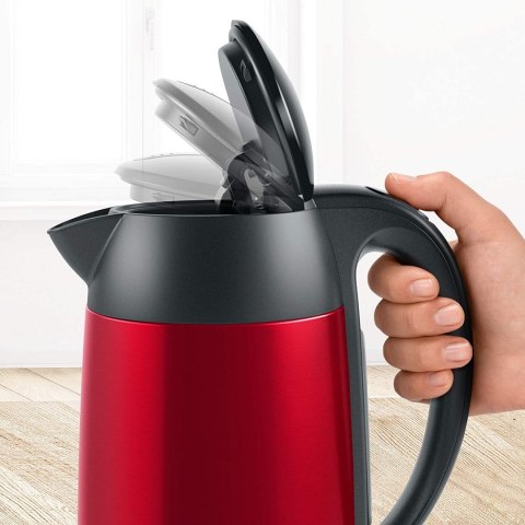 Bosch | Kettle | DesignLine TWK3P424 | Electric | 2400 W | 1.7 L | Stainless steel | 360° rotational base | Red Bosch | Kettle | DesignLine TWK3P424 | Electric | 2400 W | 1.7 L | Stainless steel | 360° rotational base | Red