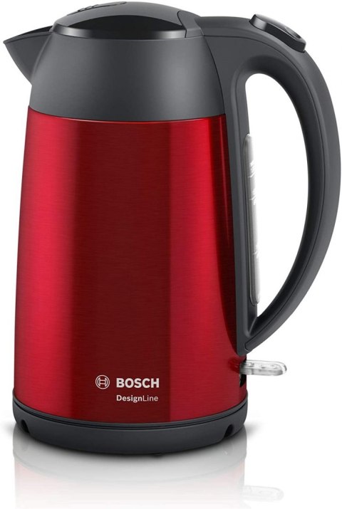 Bosch | Kettle | DesignLine TWK3P424 | Electric | 2400 W | 1.7 L | Stainless steel | 360° rotational base | Red Bosch | Kettle | DesignLine TWK3P424 | Electric | 2400 W | 1.7 L | Stainless steel | 360° rotational base | Red