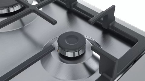 Bosch | PGH6B5B90 | Hob | Gas | Number of burners/cooking zones 4 | Rotary knobs | Stainless steel Bosch | PGH6B5B90 | Hob | Gas | Number of burners/cooking zones 4 | Rotary knobs | Stainless steel
