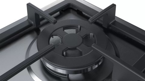 Bosch | PGH6B5B90 | Hob | Gas | Number of burners/cooking zones 4 | Rotary knobs | Stainless steel Bosch | PGH6B5B90 | Hob | Gas | Number of burners/cooking zones 4 | Rotary knobs | Stainless steel