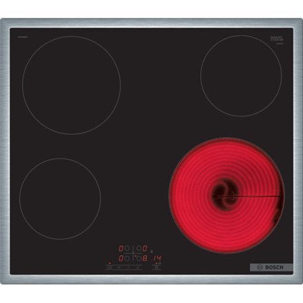 Bosch | PKE645BB2E Series 4 | Hob | Vitroceramic | Number of burners/cooking zones 4 | Touch | Timer | Black Bosch | PKE645BB2E Series 4 | Hob | Vitroceramic | Number of burners/cooking zones 4 | Touch | Timer | Black