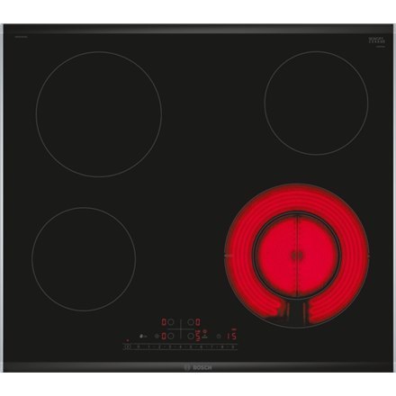 Bosch | PKF675FP2E Series 6 | Hob | Vitroceramic | Number of burners/cooking zones 4 | DirectSelect | Timer | Black