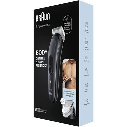 Braun | BG3350 | Body Groomer | Bezprzewodowy i przewodowy | Liczba stopni długości | Liczba głowic golących/ostrzy | Czarny/Sza Braun | BG3350 | Body Groomer | Bezprzewodowy i przewodowy | Liczba stopni długości | Liczba głowic golących/ostrzy | Czarny/Sza