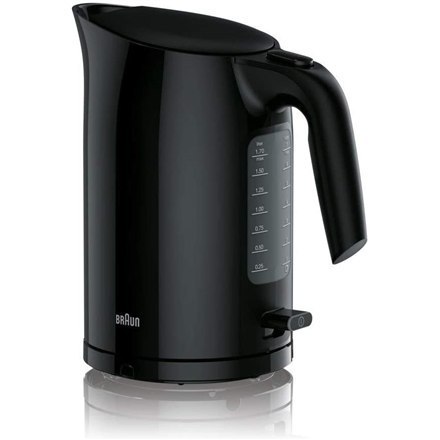Braun | Czajnik | WK3100BK PurEase | Standard | 2200 W | 1,7 L | Plastik | Obrotowa podstawa 360° | Czarny Braun | Czajnik | WK3100BK PurEase | Standard | 2200 W | 1,7 L | Plastik | Obrotowa podstawa 360° | Czarny