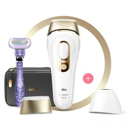 Braun | Epilator | PL5147 Silk-expert Pro 5 IPL | Bulb lifetime (flashes) 400.000 | Number of power levels 10 | White/Gold Braun | Epilator | PL5147 Silk-expert Pro 5 IPL | Bulb lifetime (flashes) 400.000 | Number of power levels 10 | White/Gold