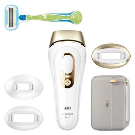 Braun | Epilator | PL5257 Silk-expert Pro 5 IPL | Bulb lifetime (flashes) 400.000 | Number of power levels 10 | White/Gold Braun | Epilator | PL5257 Silk-expert Pro 5 IPL | Bulb lifetime (flashes) 400.000 | Number of power levels 10 | White/Gold