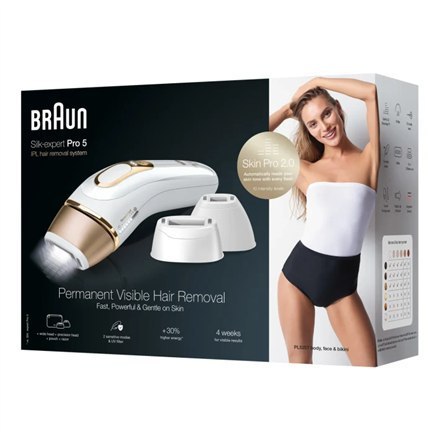 Braun | Epilator | PL5257 Silk-expert Pro 5 IPL | Bulb lifetime (flashes) 400.000 | Number of power levels 10 | White/Gold Braun | Epilator | PL5257 Silk-expert Pro 5 IPL | Bulb lifetime (flashes) 400.000 | Number of power levels 10 | White/Gold