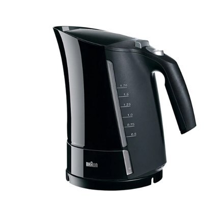 Braun Kettle WK500BK Multiquick 5 Standard 3000 W 1.7 L Plastic 360° rotational base Black Braun Kettle WK500BK Multiquick 5 Standard 3000 W 1.7 L Plastic 360° rotational base Black