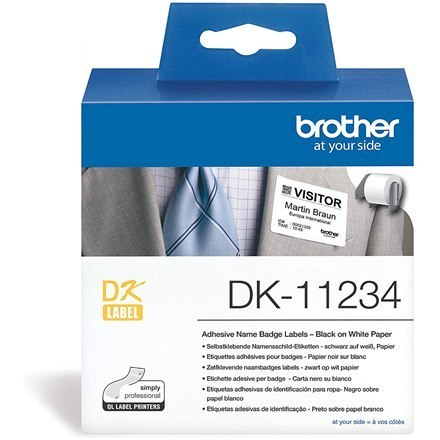 Brother | 11234 | Die cut labels | Thermal | Black on white | 60 x 86 mm Brother | 11234 | Die cut labels | Thermal | Black on white | 60 x 86 mm