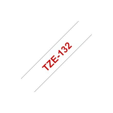 Brother | 132 | Laminated tape | Thermal | Red on clear | Roll (1.2 cm x 8 m) Brother | 132 | Laminated tape | Thermal | Red on clear | Roll (1.2 cm x 8 m)