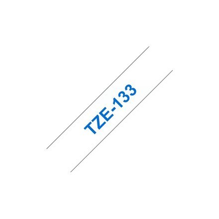 Brother | 133 | Laminated tape | Thermal | Blue on clear | Roll (1.2 cm x 8 m)