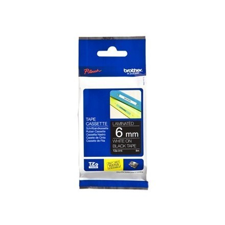 Brother | 315 | Laminated tape | Thermal | White on black | Roll (0.6 cm x 8 m) Brother | 315 | Laminated tape | Thermal | White on black | Roll (0.6 cm x 8 m)