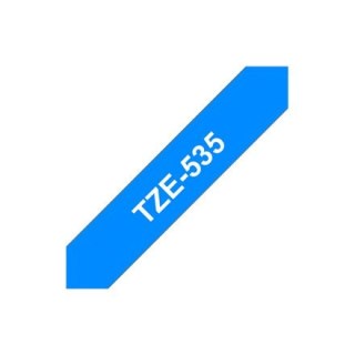 Brother | 535 | Laminated tape | Thermal | White on blue | Roll (1.2 cm x 8 m)