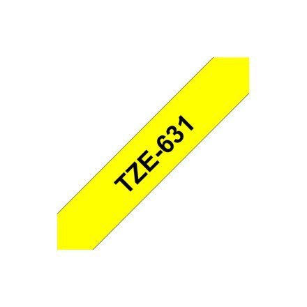 Brother | 631 | Laminated tape | Thermal | Black on yellow | Roll (1.2 cm x 8 m) Brother | 631 | Laminated tape | Thermal | Black on yellow | Roll (1.2 cm x 8 m)
