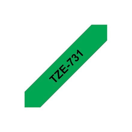 Brother | 731 | Laminated tape | Thermal | Black on green | Roll (1.2 cm x 8 m) Brother | 731 | Laminated tape | Thermal | Black on green | Roll (1.2 cm x 8 m)