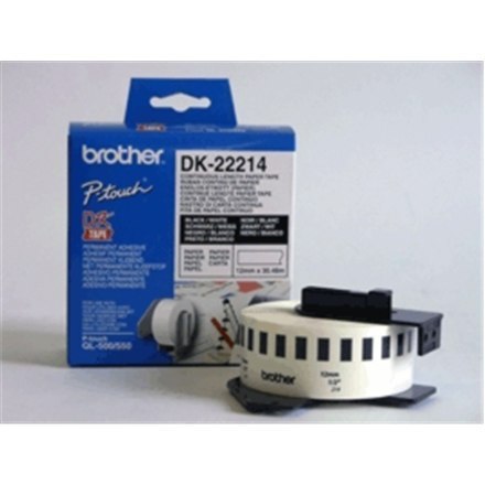 Brother | DK-22214 | Thermal paper | Thermal | White | Roll (1.2 cm x 30.5 m) Brother | DK-22214 | Thermal paper | Thermal | White | Roll (1.2 cm x 30.5 m)