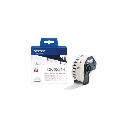 Brother | DK-22214 | Thermal paper | Thermal | White | Roll (1.2 cm x 30.5 m) Brother | DK-22214 | Thermal paper | Thermal | White | Roll (1.2 cm x 30.5 m)