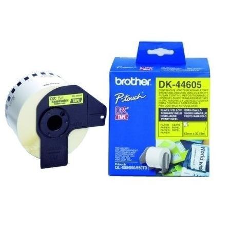 Brother | DK44605 | Labels | Thermal | Yellow | Roll (6.2 cm x 30.5 m) Brother | DK44605 | Labels | Thermal | Yellow | Roll (6.2 cm x 30.5 m)