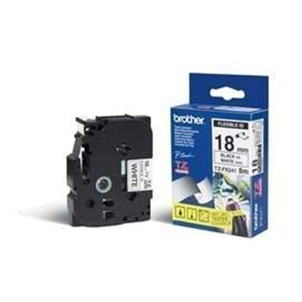 Brother | FX241 | Flexible ID tape | Thermal | Black on white | Roll (1.8 cm x 8 m) Brother | FX241 | Flexible ID tape | Thermal | Black on white | Roll (1.8 cm x 8 m)