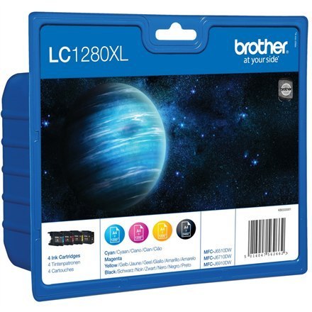 Brother LC | 1280XL Value Pack | Czarny | Żółty | Cyjan | Magenta | Wkład atramentowy Brother LC | 1280XL Value Pack | Czarny | Żółty | Cyjan | Magenta | Wkład atramentowy