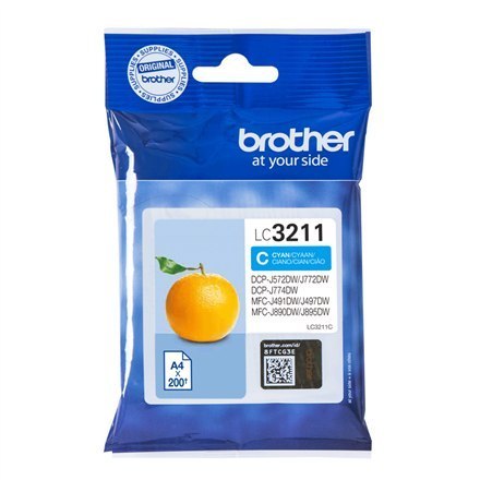 Brother LC | 3211C | Cyan | Ink cartridge | 200 pages Brother LC | 3211C | Cyan | Ink cartridge | 200 pages
