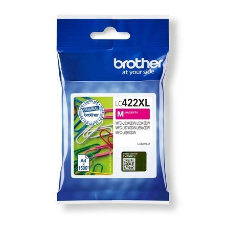 Brother LC | 422XLM | Magenta | Ink cartridge | 1500 pages Brother LC | 422XLM | Magenta | Ink cartridge | 1500 pages