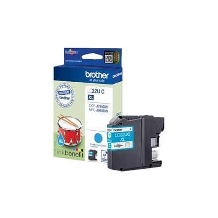Brother LC | LC22UC | Cyan | Ink cartridge | 1200 pages Brother LC | LC22UC | Cyan | Ink cartridge | 1200 pages