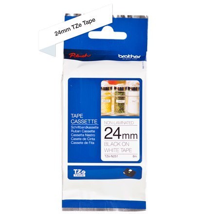 Brother | N251 | Non-laminated tape | Thermal | Black on white | Roll (2.4 cm x 8 m) Brother | N251 | Non-laminated tape | Thermal | Black on white | Roll (2.4 cm x 8 m)