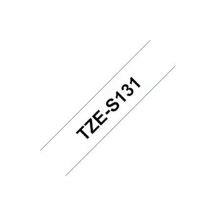 Brother | S131 | Laminated tape | Thermal | Black on clear | Roll (1.2 cm x 8 m) Brother | S131 | Laminated tape | Thermal | Black on clear | Roll (1.2 cm x 8 m)