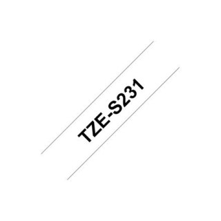 Brother | S231 | Laminated tape | Thermal | Black on white | Roll (1.2 cm x 8 m)