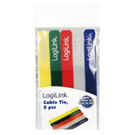 Cable Strap, 180*20mm, 5pcs, 5 colors Logilink Cable Strap, 180*20mm, 5pcs, 5 colors Logilink