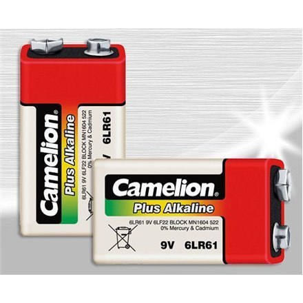 Camelion | 9V/6LR61 | Plus Alkaline 6LR61 | 1 szt. | 6LR61-SP1 Camelion | 9V/6LR61 | Plus Alkaline 6LR61 | 1 szt. | 6LR61-SP1