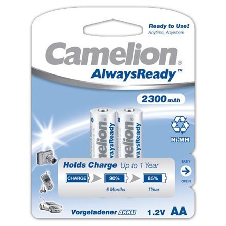 Camelion | AA/HR6 | 2300 mAh | Akumulatory AlwaysReady Ni-MH | 2 szt. Camelion | AA/HR6 | 2300 mAh | Akumulatory AlwaysReady Ni-MH | 2 szt.