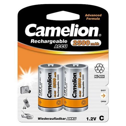 Camelion | C/HR14 | 2500 mAh | Akumulatory Ni-MH | 2 szt. Camelion | C/HR14 | 2500 mAh | Akumulatory Ni-MH | 2 szt.