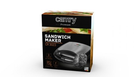 Camry | CR 3023 | Sandwich maker XL | 1500 W | Number of plates 1 | Number of pastry 4 | Black Camry | CR 3023 | Sandwich maker XL | 1500 W | Number of plates 1 | Number of pastry 4 | Black
